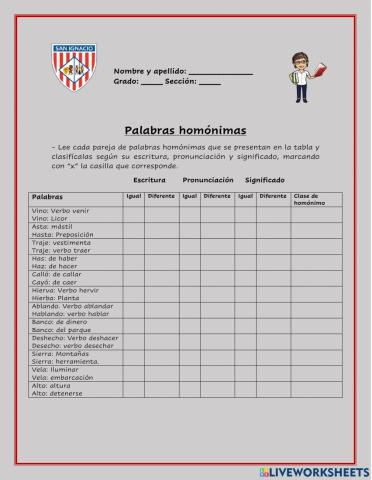 Homónimos