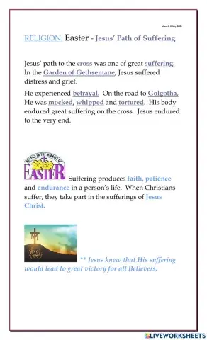 Religious Studies Easter