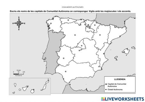 Capitals de Comunitats Autònomes d'Espanya