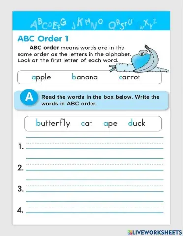 ABC Order 1