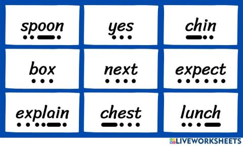 Phonics flashcard 7