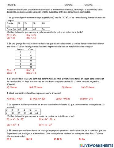 Variación cuadrática y lineal