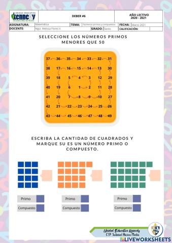 Números primos y compuestos