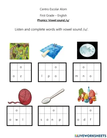 Suffix vowel sound u