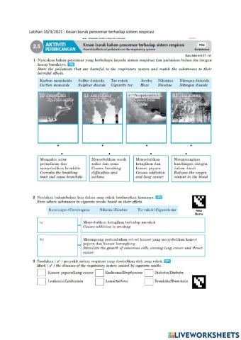Sains ting 3: kesan bahan pencemar kepada sistem respirasi