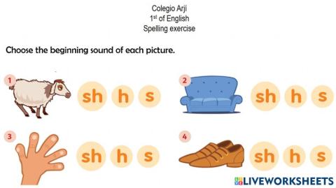 SH beginning sound