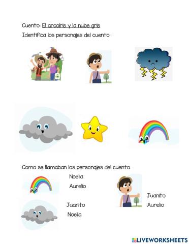 Cuento: El arcoíris y la nube gris
