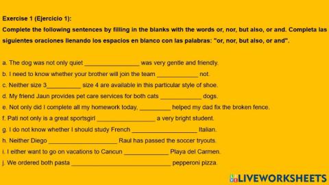 Correlative conjunctions