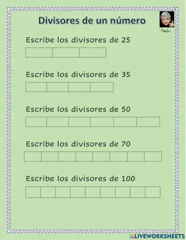 Divisores de un número