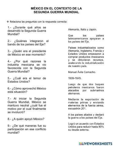 México en el contexto de la Segunda Guerra Mundial