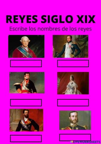 Reyes siglo xix