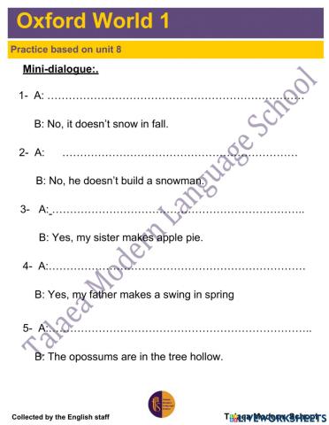 Oxford World 1‎ - Grade 1- Part 2
