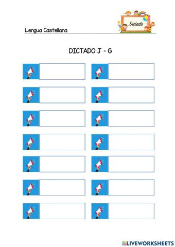 Dictado j-g