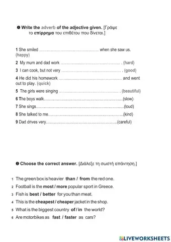 Comparatives-superlatives-adverbs