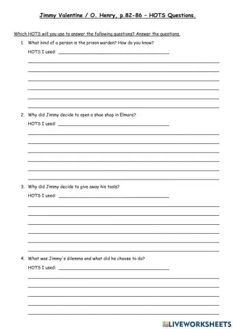 Keep Thinking, Jimmy Valentine HOTS, Dina Shterengas