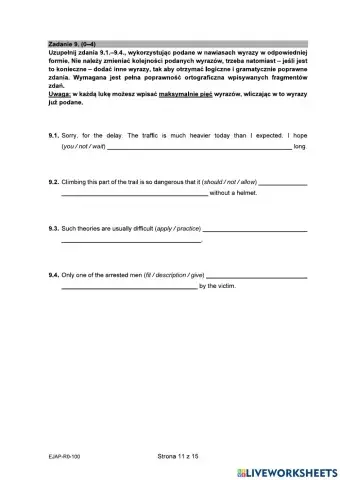 CKE matura próbna rozszerzona 2021 zad 9