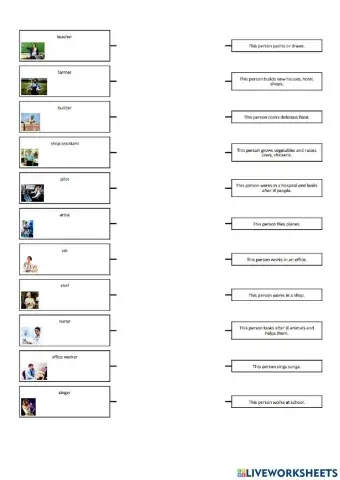 Jobs quiz (Go Getter 2 Unit 6.1)