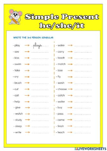 Simple present 3rd person singular