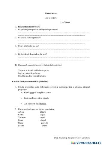 Leul și țânțarul