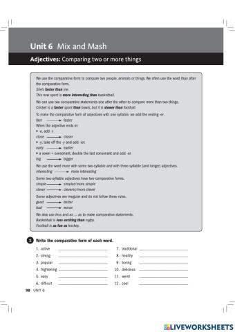 The comparative form