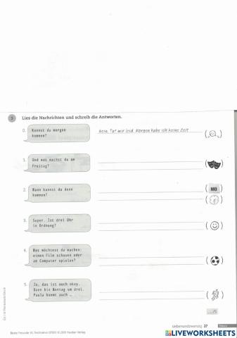 Lektion 6. Klassenarbeit Schreiben