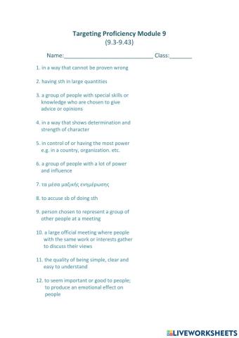 Targeting Proficiency(9.3-9.43)