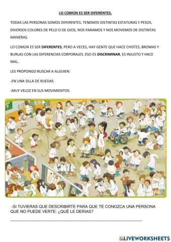 Ser diferente es común