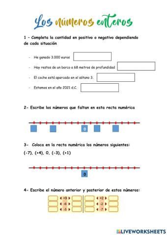 Los números enteros