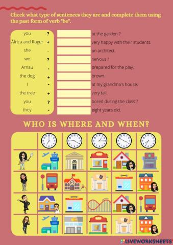 -be- past simple and time