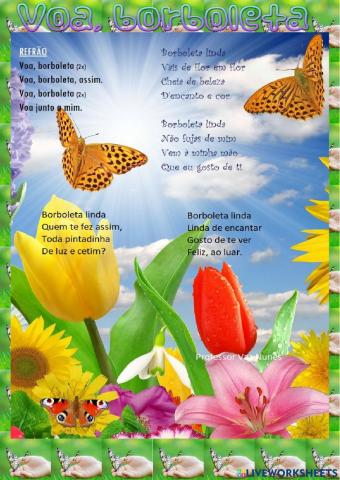 Canção «borboleta linda»