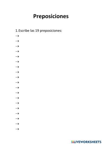 Las preposiciones