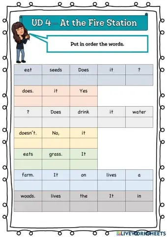 4º UD 4 - At the Fire Station 9ª Ficha