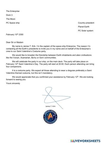 Invitarion to St Valentines party