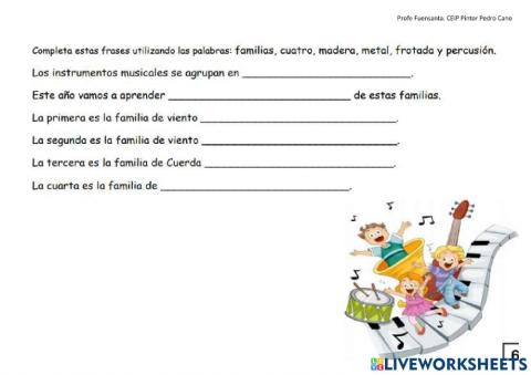 Familias de instrumentos