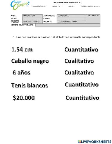 Variables cualitativas y cuantitativas