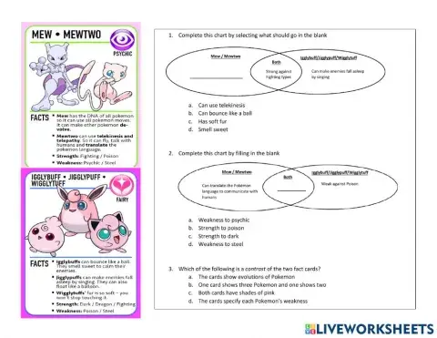 Pokemon Compare and Contrast 2