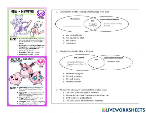 Pokemon Compare and Contrast 2
