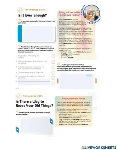 ECONOMICS OF LIFE wk 11 and 12