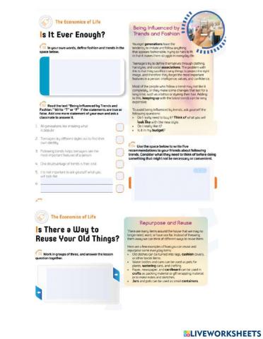 ECONOMICS OF LIFE wk 11 and 12