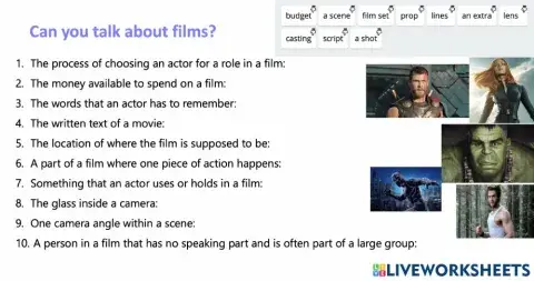 Can you talk about films?