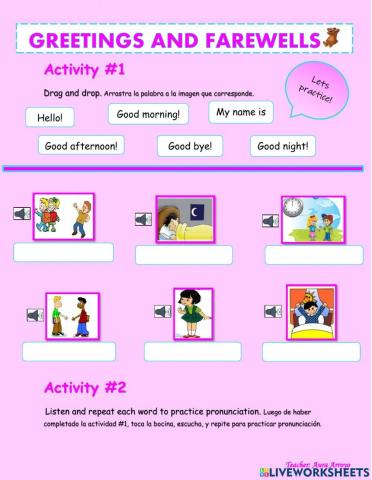 Greetings and Farewells