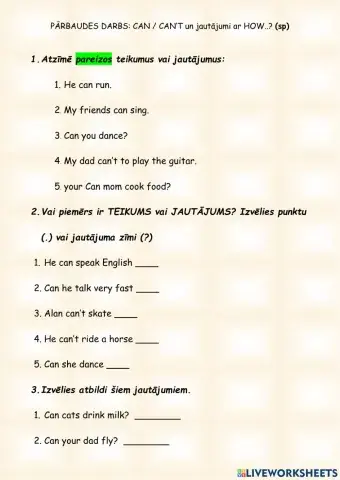 Test SP: can and questions with how