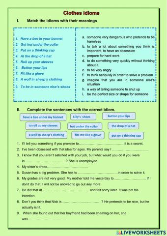 Clothes idioms