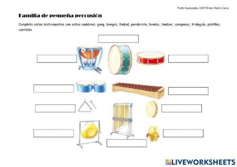 Familia pequeña percusión
