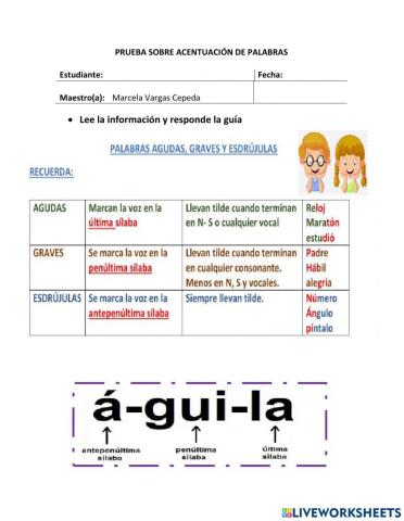 Acentuación de palabras