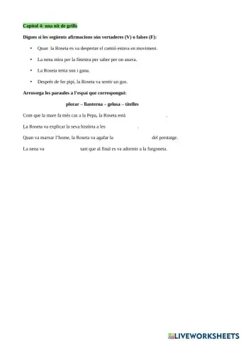 Comprensió lectora Patates fregides cap.4