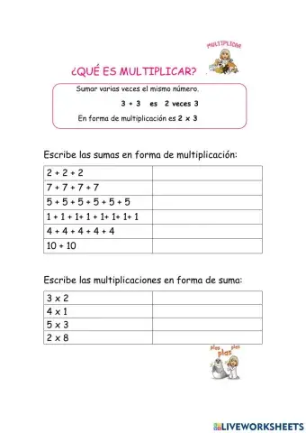 Inicio multiplicación