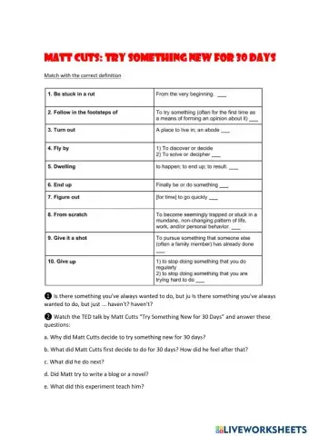 Ted Talk-30 day challenge