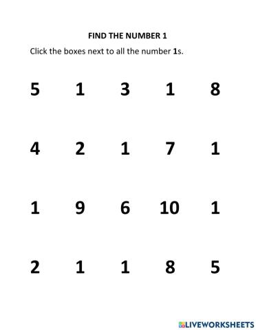 Find the Number 1