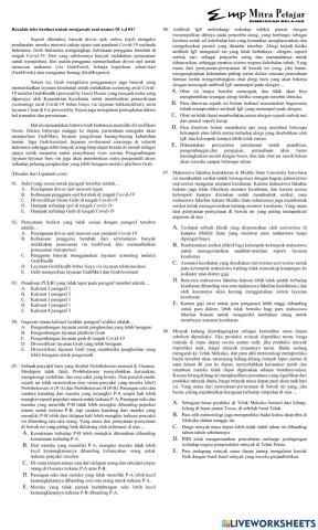 Soal latihan PPU MP Cinere